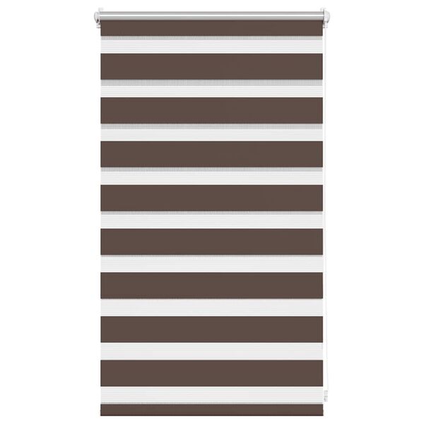 vidaXL Zebra rolgordijn 50,9x100 cm stofbreedte 46,7 cm koffiebruin