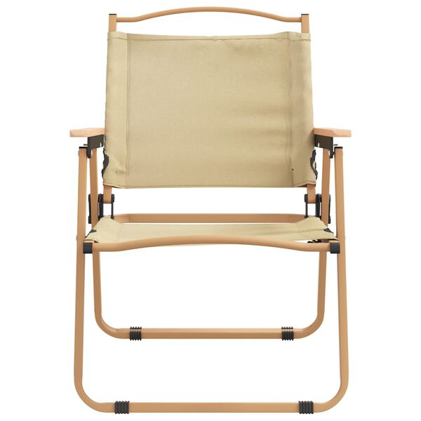 vidaXL Campingstoelen 2 st 54x55x78 cm oxford stof beige