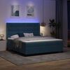 vidaXL LED Boxspring Bed met Matras Blauw 180 x 200 cm Fluweel