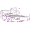 vidaXL Bedframe Donkergrijs 160 x 200 cm Massief grenenhout