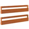 vidaXL Schoenenrekken 2 st 110x8,5x23,5 cm massief grenenhout wasbruin