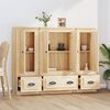 vidaXL Hoge kasten 3 st bewerkt hout sonoma eikenkleurig