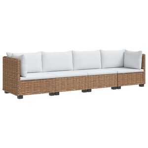 vidaXL 4 st Rieten Loungeset met Kussens GENDT Natuurlijk rattan