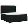 vidaXL LED Boxspring Bed met Matras Zwart 180 x 200 cm Stof