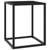 vidaXL Salontafel met zwart glas 40x40x50 cm zwart