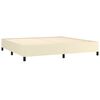vidaXL Bedframe kunstleer crèmekleurig 200x200 cm
