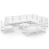 vidaXL 10-delige Loungeset massief grenenhout wit