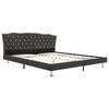 vidaXL Bedframe zonder matras stof donkergrijs 180x200 cm