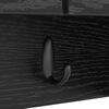 vidaXL Wandgemonteerde kapstok met plank Zwart Eiken 80 x 20 x 30 cm