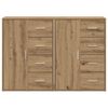 vidaXL Dressoir 2 pcs Artisan Eiken 60 x 31 x 84 cm Bewerkt hout
