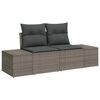 vidaXL Tuin Sofa Set met kussen 7 pcs Grijs poly rattan