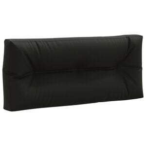 vidaXL Pallet Rugkussen VIANEN 100% Polyester Zwart 120 x 40 x 12 cm