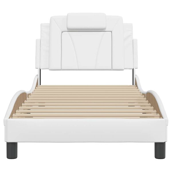 vidaXL Bedframe "Viana" zonder matras kunstleer wit 80x200 cm