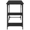 vidaXL Bureau Zwart Eiken 120 x 50 x 75 cm Bewerkt hout