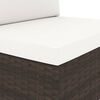 vidaXL 4-delige Loungeset poly rattan bruin