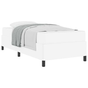 vidaXL Bedframe met matras Wit 100 x 200 cm Stof