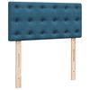 vidaXL Boxspring met matras fluweel donkerblauw 100x200 cm