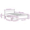 vidaXL Bedframe zonder matras massief grenenhout wit 90x200 cm