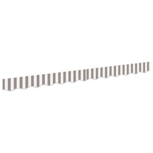 vidaXL Vervangende markies volant Lichtgrijs en wit. 281 x 20 cm
