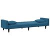 vidaXL 2-delige Loungeset met kussens fluweel blauw
