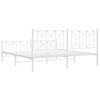 vidaXL Bedframe met hoofd- en voeteneinde metaal wit 180x200 cm