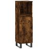 vidaXL Badkamerkast 30x30x100 cm bewerkt hout gerookt eikenkleurig