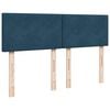 vidaXL Boxspring met matras fluweel blauw 140x190 cm