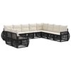 vidaXL Tuinbankenset 10 st Zwart en Cream Wit poly rattan