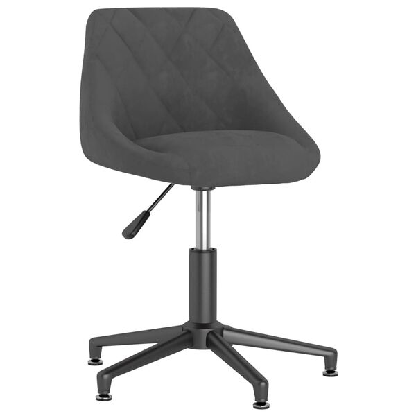 vidaXL Eetkamerstoelen draaibaar 4 st fluweel donkergrijs