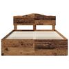 vidaXL Bedframe met hoofdeinde Oudhout 140 x 190 cm Massief grenenhout