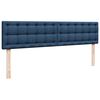 vidaXL Ottoman bed met matras en LED's 160x200cm stof blauw