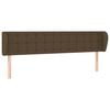 vidaXL Hoofdbord met randen 163x23x78/88 cm stof donkerbruin