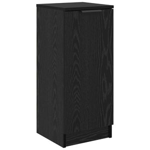 vidaXL Dressoir Zwart Eiken 30 x 30 x 70 cm Bewerkt hout