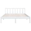 vidaXL Bedframe massief grenenhout wit 120x190 cm