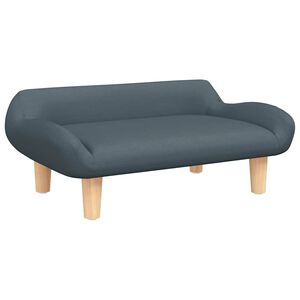 vidaXL Kinderbank 70x40x24 cm stof donkergrijs