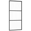 vidaXL Schuifdeur met beslag 90x205 cm ESG-glas en aluminium