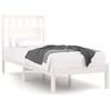 vidaXL Bedframe massief grenenhout wit 90x200 cm
