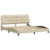 vidaXL Bedframe zonder matras "Hvar" stof cr&egrave;mekleurig 180x200 cm