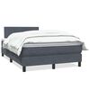 vidaXL Boxspring met matras fluweel donkergrijs 120x210 cm