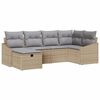 vidaXL Bankstel 6 st Beige en Licht Grijs poly rattan