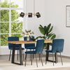 vidaXL Eetkamerstoelen 4 st fluweel blauw