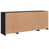 vidaXL Dressoir met LED-verlichting 162x37x67 cm zwart