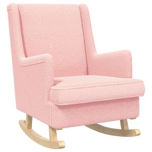 vidaXL Schommelstoel Roze 62 x 80 x 85 cm Boucl&eacute;