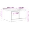 vidaXL Salontafel met lades 70,5x70x40 cm Sonoma eikenkleurig