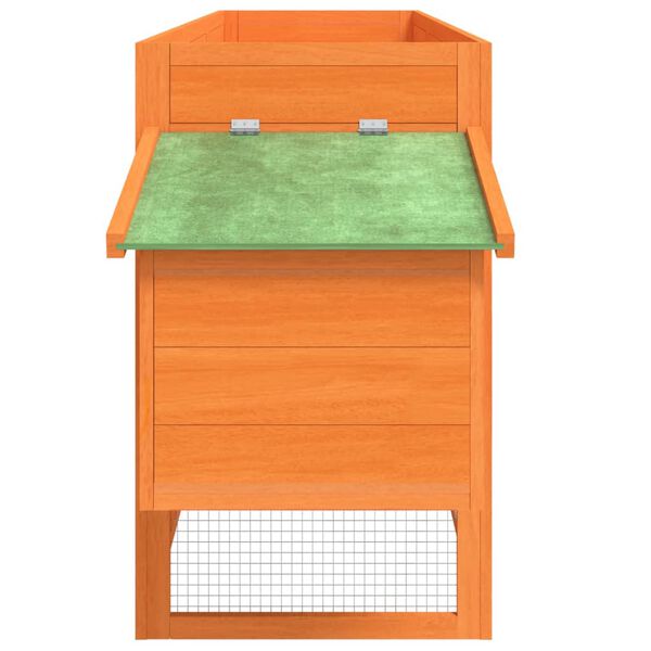 vidaXL Kippenhok 204x50x84 cm massief grenenhout bruin