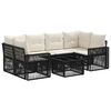 vidaXL Tuinbankenset 7 st Zwart 55 x 55 x 37 cm poly rattan