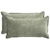 vidaXL Kussensloop 2 pcs HOUTEN Groen 40 x 80 cm Chenille Stof