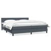 vidaXL Boxspring met matras fluweel donkergrijs 200x210 cm