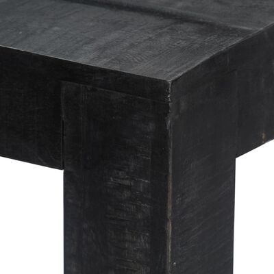 vidaXL Eettafel 118x60x76 cm massief mangohout zwart