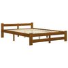 vidaXL Bedframe massief grenenhout honingbruin 120x200 cm